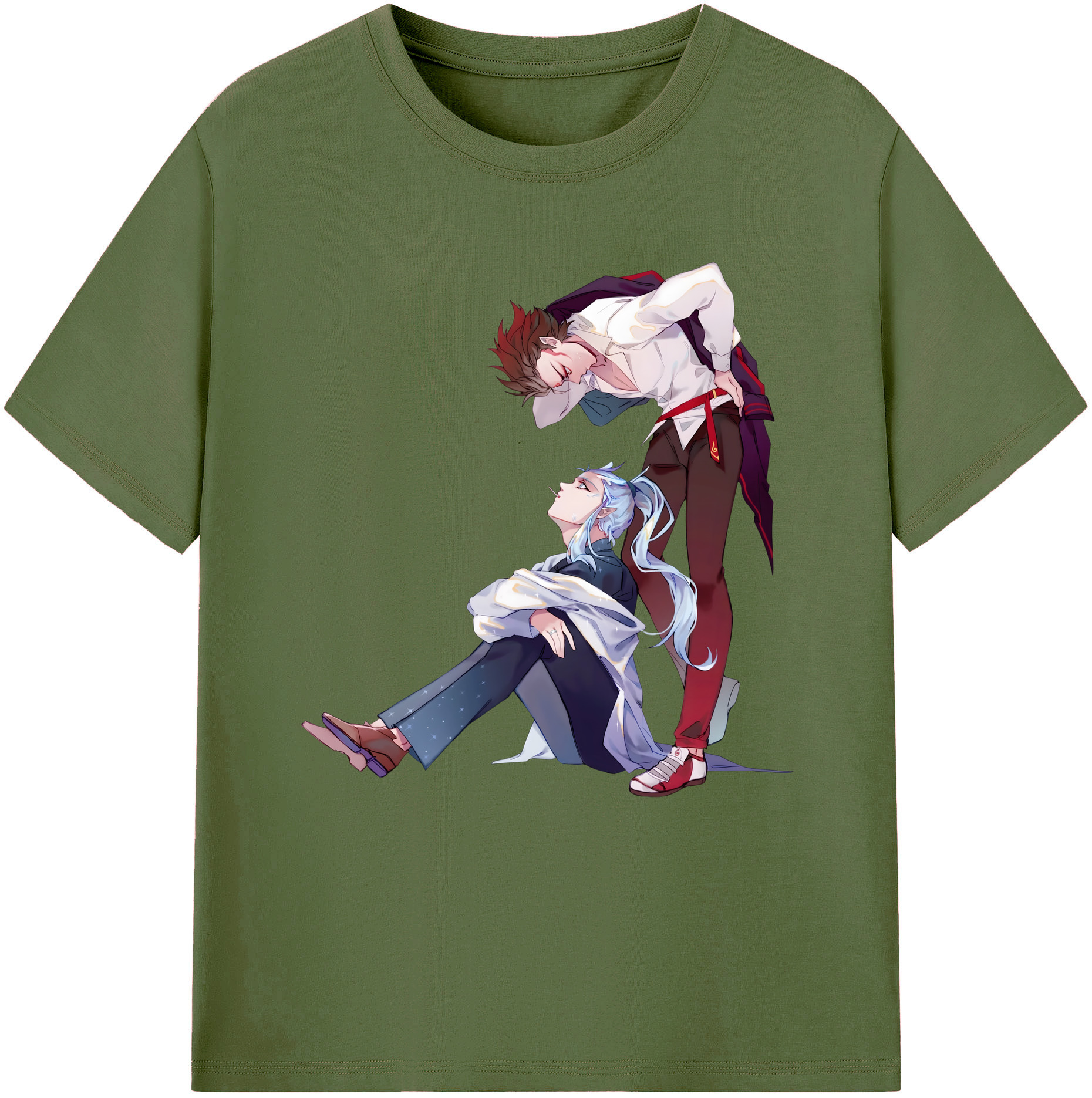 （画像用） Ne Zha 2 ナタ 魔童の大暴れ 綿100％半袖Tシャツ（フロントプリント）